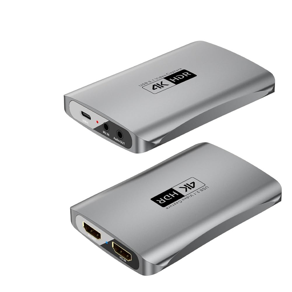 Video Capture Card Recording 4K 30FPS 2K 60FPS 1080P 120FPS HDMI to USB C Streaming for PS4 5 Nintendo Switch Video Recorder Box