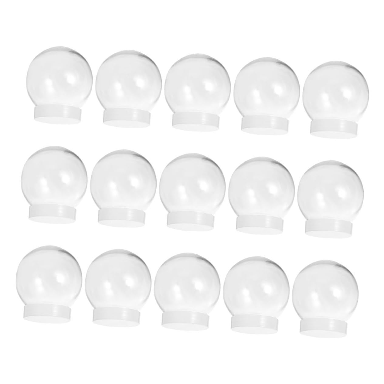 Globo nieve transparente plástico tapa DIY manualidades invierno decoración navideña 15 unidades