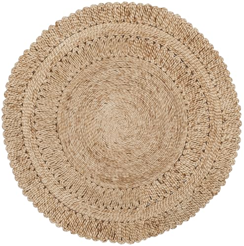 Tapete Natural Redondo 3' Handmade Boho Juta SAFAVIEH miniatura 2