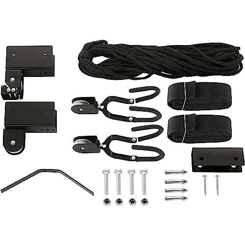 Image of RAD Sportz Kayak Storage Hoist - Overhead Pulley System with 125lb Capacity for Canoes, Bikes, Ladders, and More - for up to 12-Foot Ceilings
