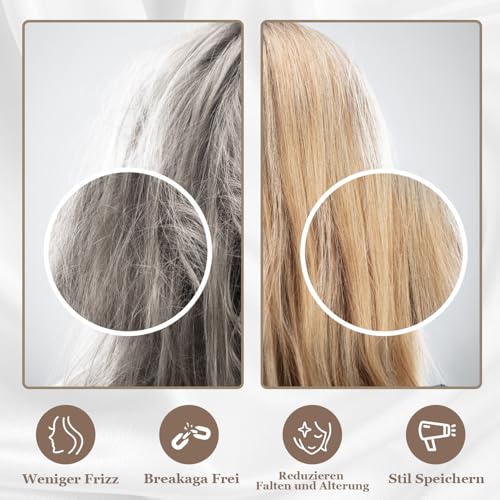 Adubor 100% Seidenkissenbezug 80x80cm für Haar und Haut mit Reißverschluss – Ansicht 2
