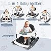 Wolfcode 5-in-1 Music and Lights Baby Walker Foldable with 5 Adjustable Heights, Baby Walker with Wheels and Bouncer Combo Portable, Infant Toddler Walker for Baby Boy Girls 6-18 Months #1