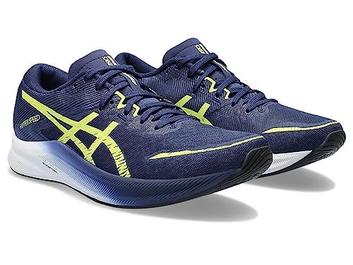 Image of ASICS Women's Hyper Speed 3 Shoes, 7.5, DEEP Ocean /Glow Yellow