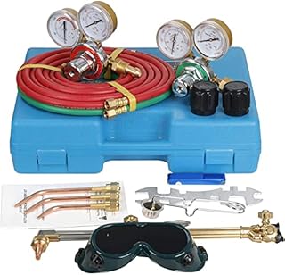 BBBuy Oxygen & Acetylene Gas Cutting Torch and Welding Kit Portable Oxy Brazing Welder Tool Set with Two Hose,Storage Case-Portable Cutting Torch Set Welder Tools,Medium