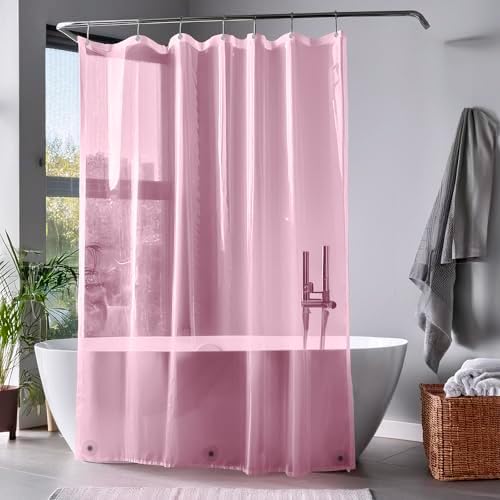 ZENO Pink Shower Curtain Liner 72" x 72" Premium PEVA