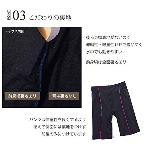 （ラクア）LAQUA レディースフィットネス水着 プリント セパ