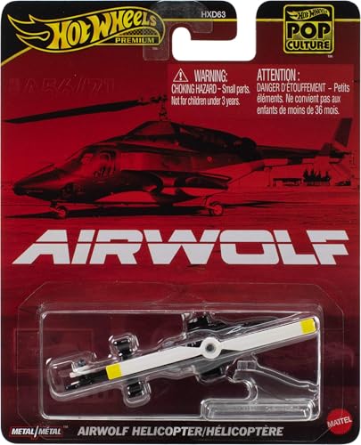 Image of Hot Wheels Airwolf Helicopter - 21A, 1:64 Scale Die-Cast Replica from Popular Movie