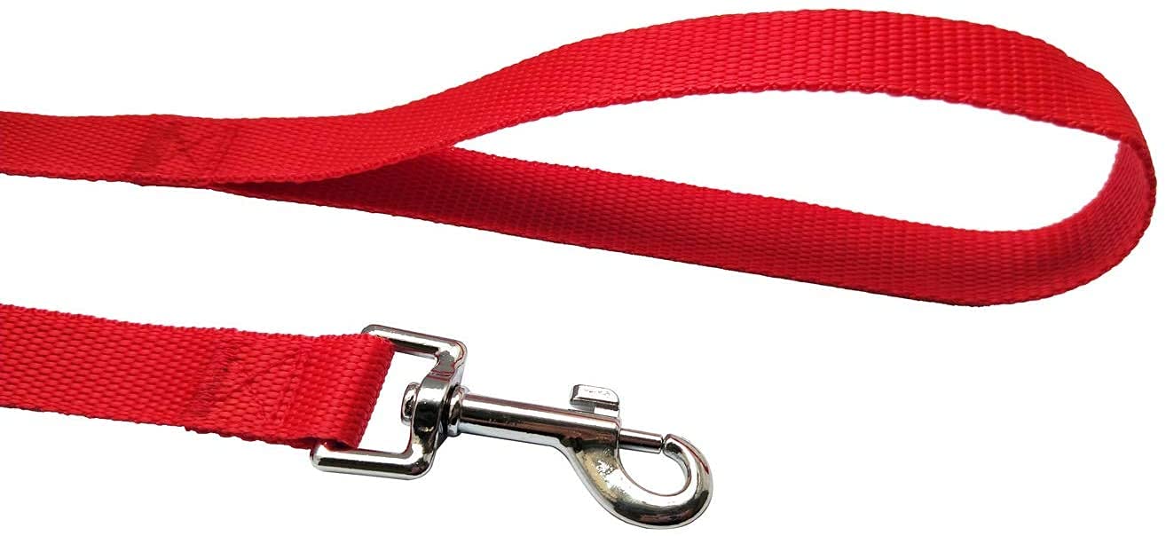 VIPCOLLECTION Nylon Short Dog Leash Traffic Padded Handle Heavy Duty 24 Inch/ 2Ft Short Nylon Dog Lead for Training Control-Pet Leashes for Large Big Dogs and Medium Dogs(Red) 3