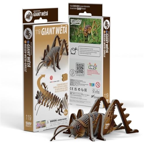 EUGY 119 Saltamontes Gigante. Eco-Friendly 3D Paper Puzzle para niños y niñas. Edades 6+