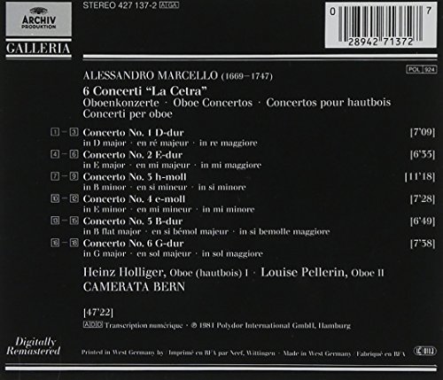 6 Concerti per Oboe La Cetra