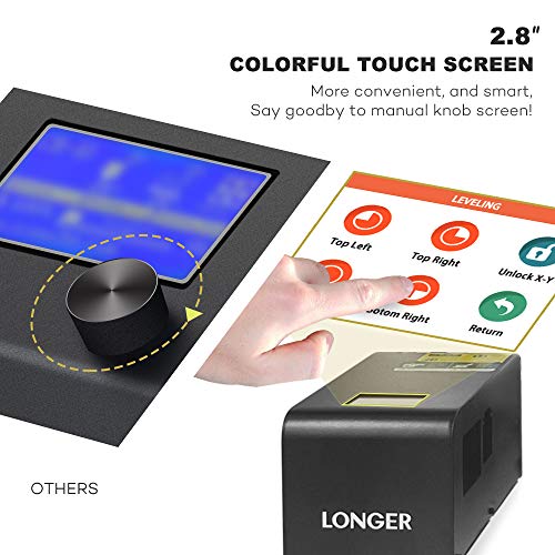 LONGER LK1 90% Pre-Assembled 3D Printer with Large Build Size 300x300x400mm, Full Touch Screen, Filament Detector, Resume Printing, Full Metal Frame (Black)