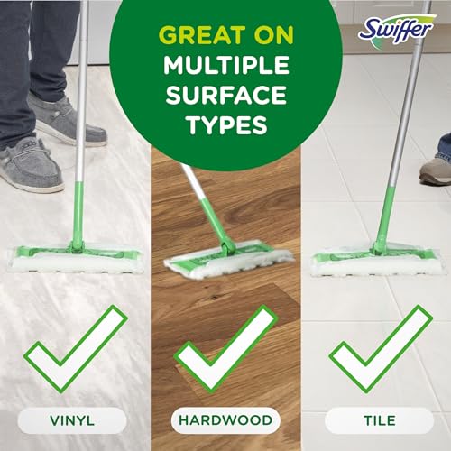 Image of Swiffer Sweep + Mop,Dry Pads Refill,Floor Cleaner for Dirt,Dust,Hair,Cleaning Cloths for Mopping Home,Bathroom,Kitchen,Dust Mop,Floor Duster,Unscented,52ct,(Pack of 3)