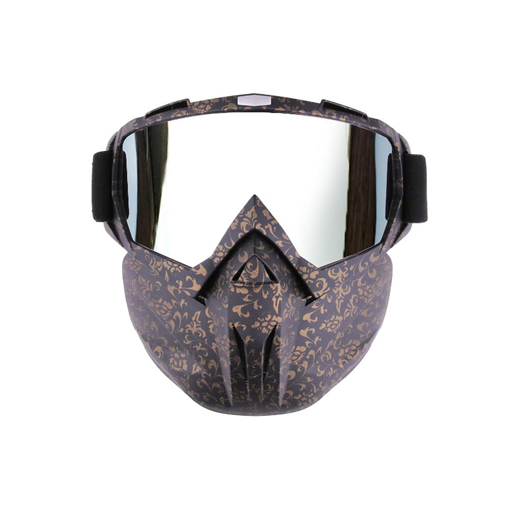 Guida per gli occhiali da snowboard da snowboard occhiali da snowboard occhiali da snowmobile moto moto uv400 occhiali anti-nebbia motocross sci staccabile maschera (Color : 3)