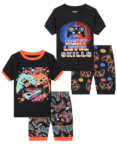 Benaive Boys Summer Pajamas 4 Pieces Kids Pajama Shorts Toddler Boy Pjs Cotton Sleepwear Size 2T - image 1