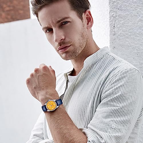 Image of BY BENYAR Mans Watches Chronograph Analog Quartz Movement Stylish Sports Designer Wrist Watch 3ATM Waterproof Multifunctional Watches Elegant Gift for Men