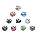 NBEADS 100Pcs Random Mixed Color Rhinestone European Beads, Crystal Charm Beads Large Hole Spacer Beads Fit European Bracelet Snake Chain Charms Bracelet