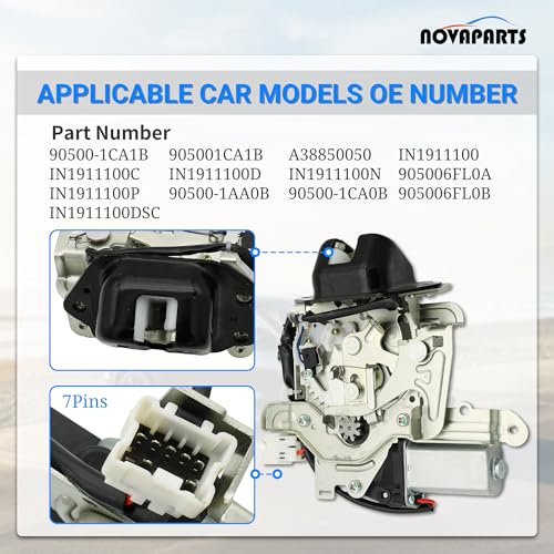 Image of NOVAPARTS Rear Trunk Latch Tailgate Door Lock Actuator 905001CA1B for Infiniti FX35 FX37 FX50 QX50 QX70 & Nissan Murano Rogue Liftgate Latch Actuator Replaces # 90500-1CA1B
