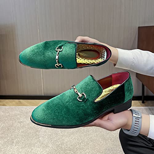 Image of FLQL Men's Luxury Penny Loafer Slip-On Velvet Shoes Party Dancing Shoes Suede Wedding Shoes Plus Size 7-13