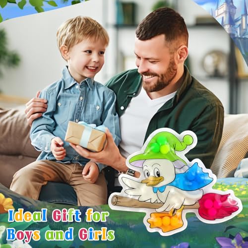 Image of Color Sorting Sensory Toys - Magic Duck Preschool Learning Color Matching Toy, Montessori Toddler Learning Educational Activities Fine Motor Skills Calm Down for Kids Ages 3-5