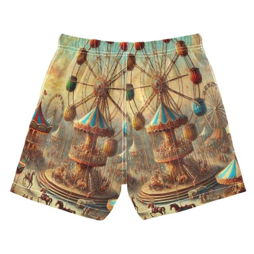 Park Horses Colorful Boys Swim Trunks Quick Dry Toddler Swimsuit Boy Board Shorts Swimwear Bathing Suits XL2