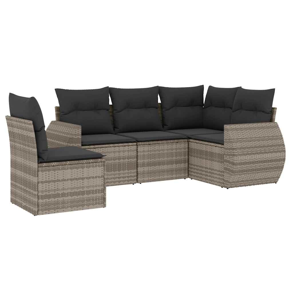 Salon de jardin modulable résine tressée gris clair pour résoudre le manque de place sur le patio
