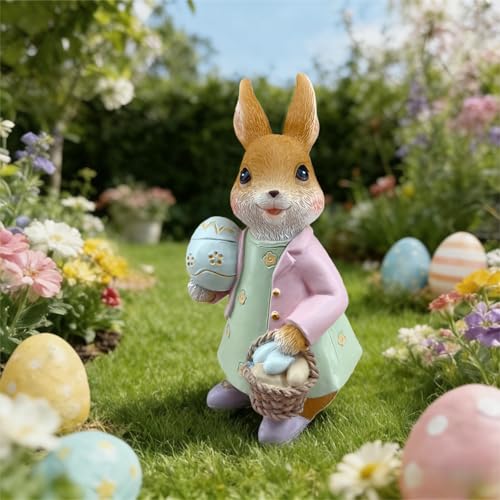 Figura Decorativa de Conejo en Resina para Pascua miniatura 4