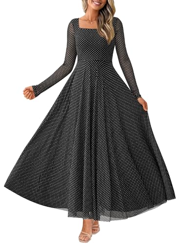 BTFBM Women Maxi Dress Fall 2025 Fashion Elegant Long Sleeve Square Neck Floral Print Party Club Wedding Guest Dresses