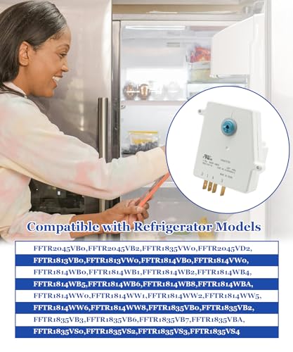 Image of Replacement Refrigerator Defrost Timer #5304526183(6HOUR 40MIN) Fits For Frigidaire White Westinghouse Refrigerator LFTR1835VF LFTR2045VF,Replaces 5304522331,DHSH-640-2A,A12859004 /C,4960382,AP7014390