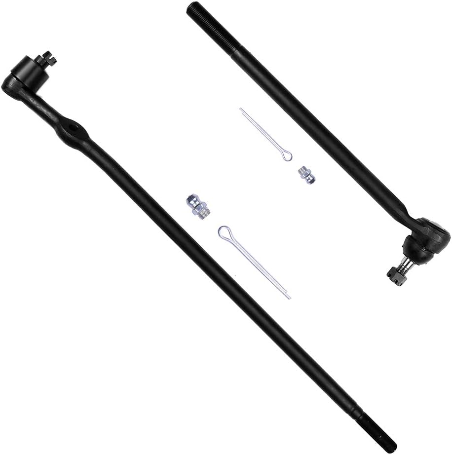 SCITOO 2pcs Front Suspension Kit Drag Link Inner Tie Rod Ends for Ford for F-250 1985-1994 DS1069 DS1072