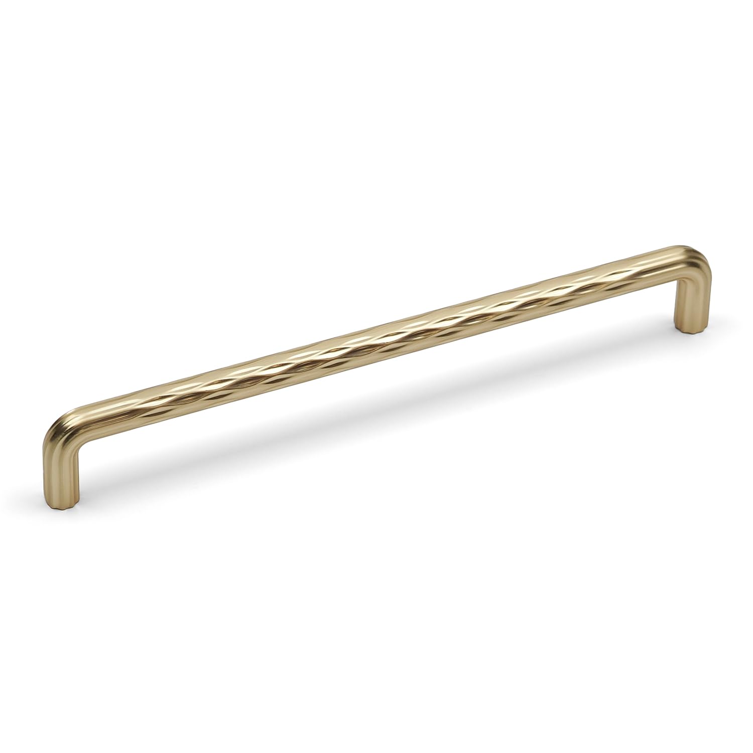 (192Mm Handle ) Brass Gold Cupboard Handles Grooved 128Mm & 192Mm 5056767302050