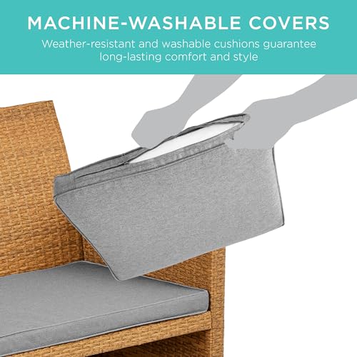 image for Best Choice Products 4-Piece Outdoor Wicker Patio Conversation Furnitu