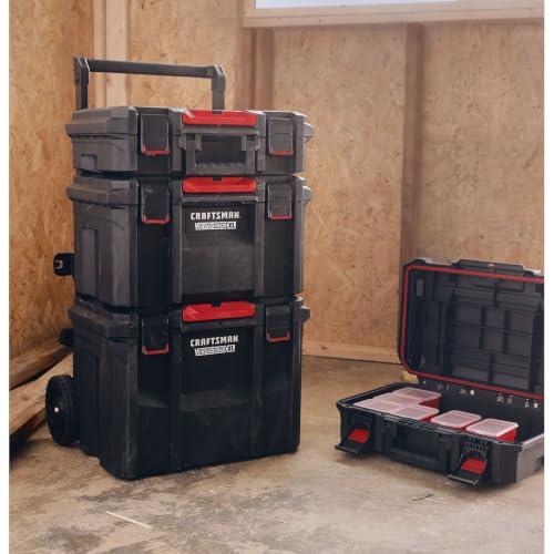 Image of CRAFTSMAN VERSASTACK XL System Tool Box, Water Resistant Tool Storage, with 6 Small Parts Containers, 21 Inch (CMST21415)