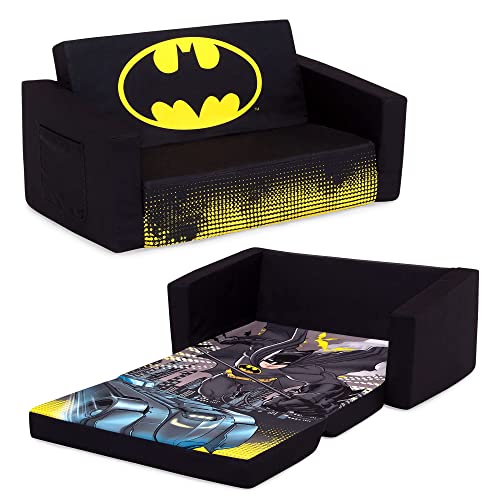 Batman Cozee Flip-Out Sofa - 2-in-1 Convertible Sofa to Lounger for Kids by Delta Children image 4