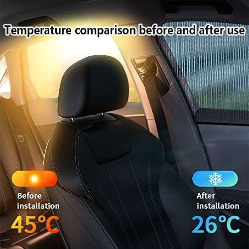 Set Of 2 Stretchable Car Windows Cover Sun Shades For Baby,Breathable Uv Block &Car Privacy Curtains,Must Have Car Accessories For Sleeping In Car,Truck,Suv,Camping (Front Window-2Pcs) #TOP3