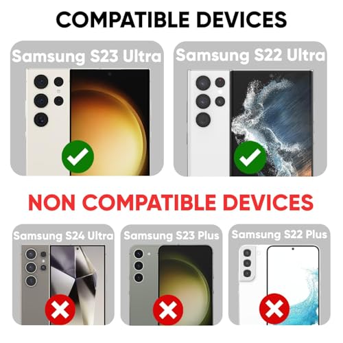 Image of 4youquality Acrylic Screen Guard Compatible with Samsung Galaxy S23 Ultra / Samsung Galaxy S22 Ultra (Transparent) | Edge to Edge Full Screen Coverage, HD Clear, Scratch Resistant, Bubble Free Installation with Easy Installation Kit
