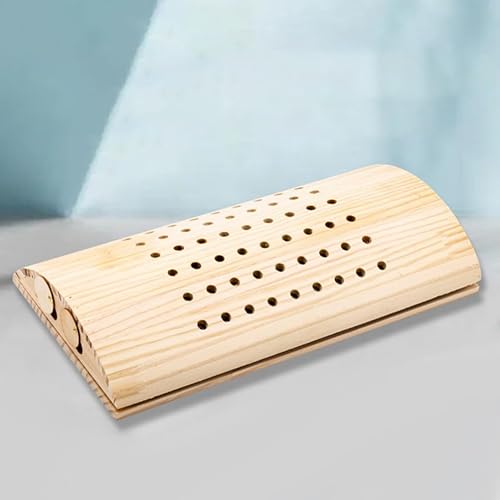 Miniatura 8 de SEWACC Almohada de moxibustión de madera para sauna, reposacabezas de sauna, almohada de respaldo de sauna, almohada lumbar para cuello de madera,