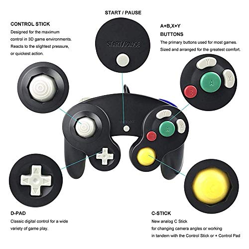 Controle Clássico USB Nintendo Game Cube Compatível Com Computador PC Mac