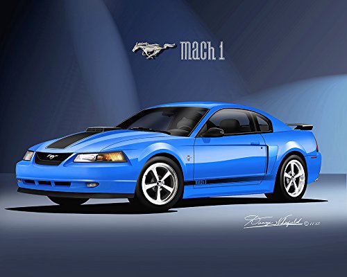 Amazon.co.jp: 2003 – 2004 Mustang mach-1 Azure blue-アートプリント