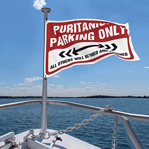 Drapeau Puritain Parking Only pour decorer un mur vide de dortoir - 5