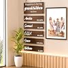 Personalized Family Name Sign Wall Hanging Custom Decorative Hanging Wooden Sign with 1 10 Family Names Birthdates Calendar Reminder Plaque Family Gifts for Mom Grandma Mothers Day