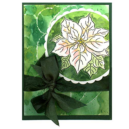 Poinsettia Season Flowers And Leaves Clear Stamps For Card Making Rubber Silicone Gel Stamps Stamping For Scrapbooking Embossing Stencil Seal Xmas Greetings Card Paper Crafts Handmade Diy #TOP5