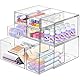 Schreibtisch-Organizer mit 7 Schubladen, ToyaJeco Acryl stapelbar Desktop Lagerung Schubladen Make-up-Organisator, Clear Craft Storage Box Schränke für Büro Eitelkeit Arbeitsplatte Bad Schlafzimmer