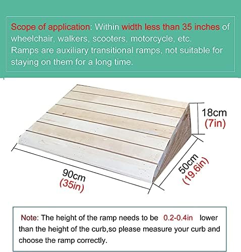 Sturdy Dog Ramps for Cars & Doorways, Non-Skid Wooden Wheelchair Ramps, 4"/3"/1.5"/6" Rise, Ideal for Front Door & Outdoor Access, Pet-Friendly Entry Solution