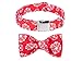 Lionet Paws Christmas Dog Collar with Bowtie Durable Adjustable Handmade Comfortable Cotton Bowtie Dog Collar Cat Collar with Metal Buckle for Small Dogs Cats,Party,Festival,Holiday Style,Neck 10-16in