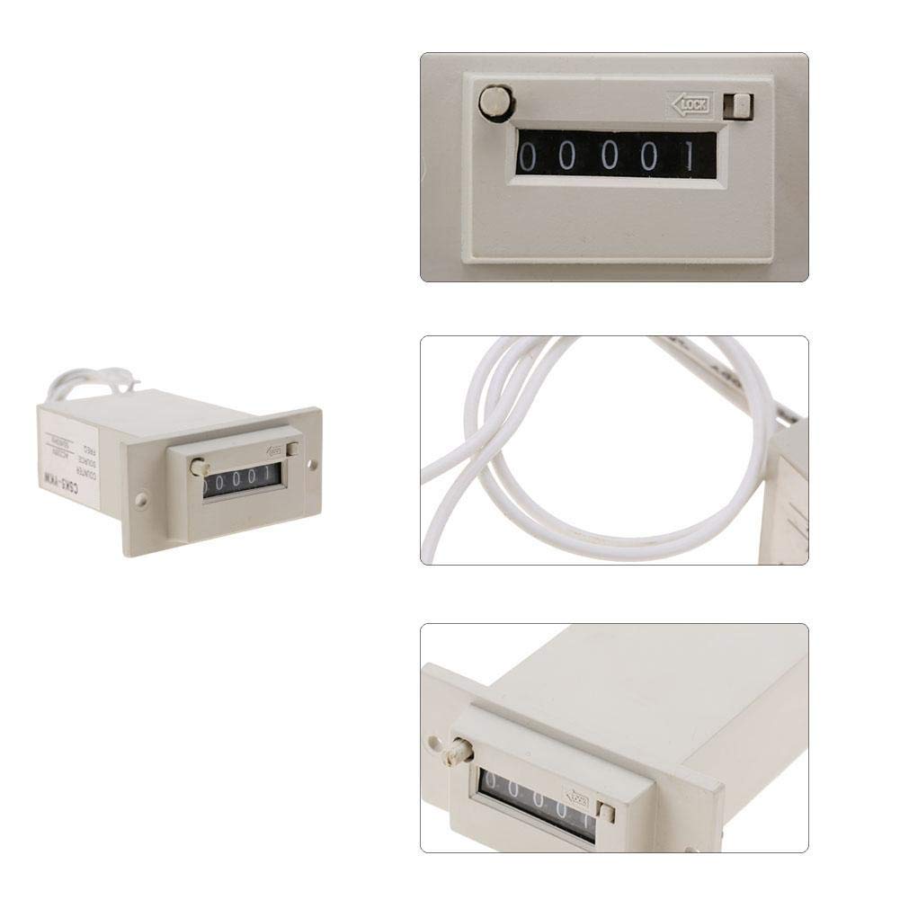 AC220V / AC110V / DC24V Optional Electromagnetic Pulse Counter 5 Digit Pulse Counter CSK5-YKW Used in, Textile (AC110V)