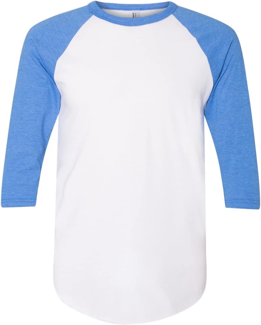 Ashen Fane Men's 3/4 Sleeve Cotton Blend Raglan Vintage Classic Baseball Active T-Shirt