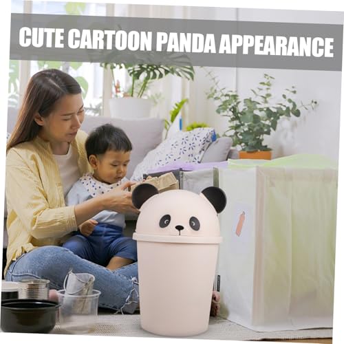 Bote de basura plástico panda 10L con tapa miniatura 5