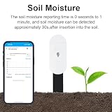 Inteligentny czujnik wilgotności gleby Haozee, wymaga huba Zigbee, wilgotnościomierz/termometr do sadzenia w ogrodzie, kompatybilny z Home Assistant Zigbee2mqtt