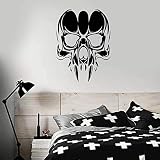 Crâne Wall Decal Vampire Style Gothique Ados Chambre Homme Cave Home Design Décor Vinyle Fenêtre Autocollants Cool Bar Art Mural 42X56 Cm