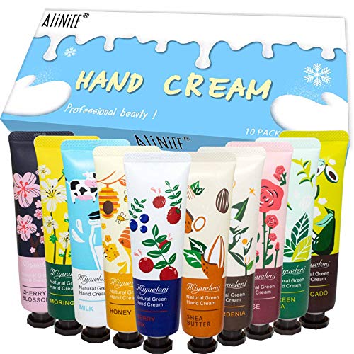 Hand Cream Set - Alinice 10 Pack Plant Fragrance Hand Cream to Nourish and Deeply Moisturize Rough Hands, Travel Size Hand Lotion
